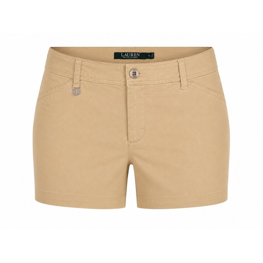 Polo Ralph Lauren Women's Size 8 Khaki Beige Flat Front Chino Shorts